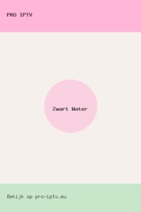 Zwart Water poster